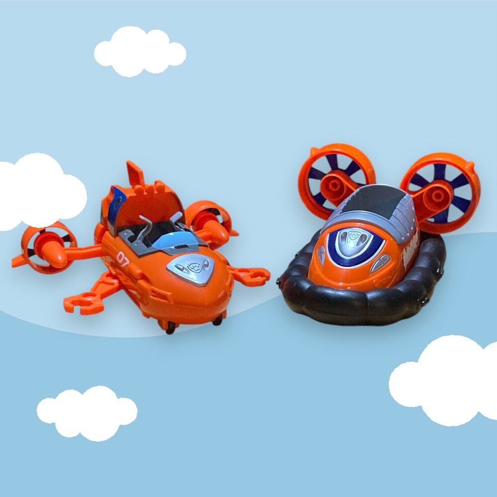 PAW Patrol, Zuma’S Hovercraft & Transforming Vehicle LOT of 2 ~ Pretend Play